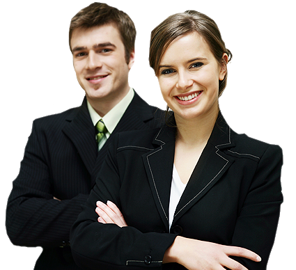 A businessman and businesswoman A businessman and businesswoman